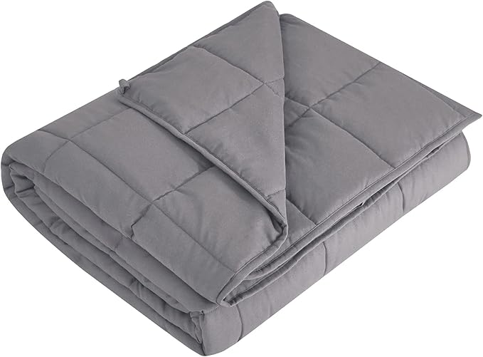 L'AGRATY 15lb Cooling Weighted Blanket with Glass Beads