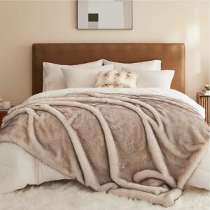 L'AGRATY Luxury Faux Fur Throw Blanket 60"x80"