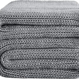 L'AGRATY 15lbs Cooling Knitted Weighted Blanket 60"x80"